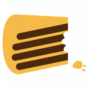Logo of Yellowcake Games featuring a stylized stack of books on a yellow background.