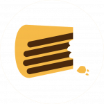 Chocolate cake slice with layers and frosting, perfect for gaming-themed desserts or treats.