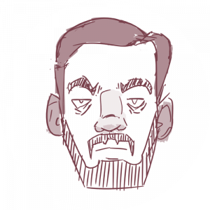 Portrait of a game developer for Yellowcake Games about page.