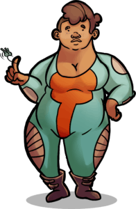 Cartoon character from Dashing Dodgems game by Yellowcake Games.