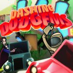 Dashing Dodgems game screenshot showcasing colorful bumper cars and vibrant amusement park setting.